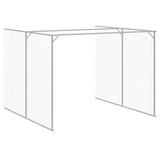 Dog House with Run Anthracite 84.3"x420.9"x71.3" Galvanized Steel