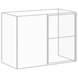 Dog House with Run Anthracite 84.3"x501.2"x71.3" Galvanized Steel