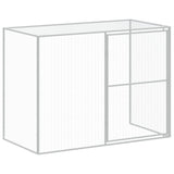 Dog House with Run Anthracite 84.3"x99.6"x71.3" Galvanized Steel