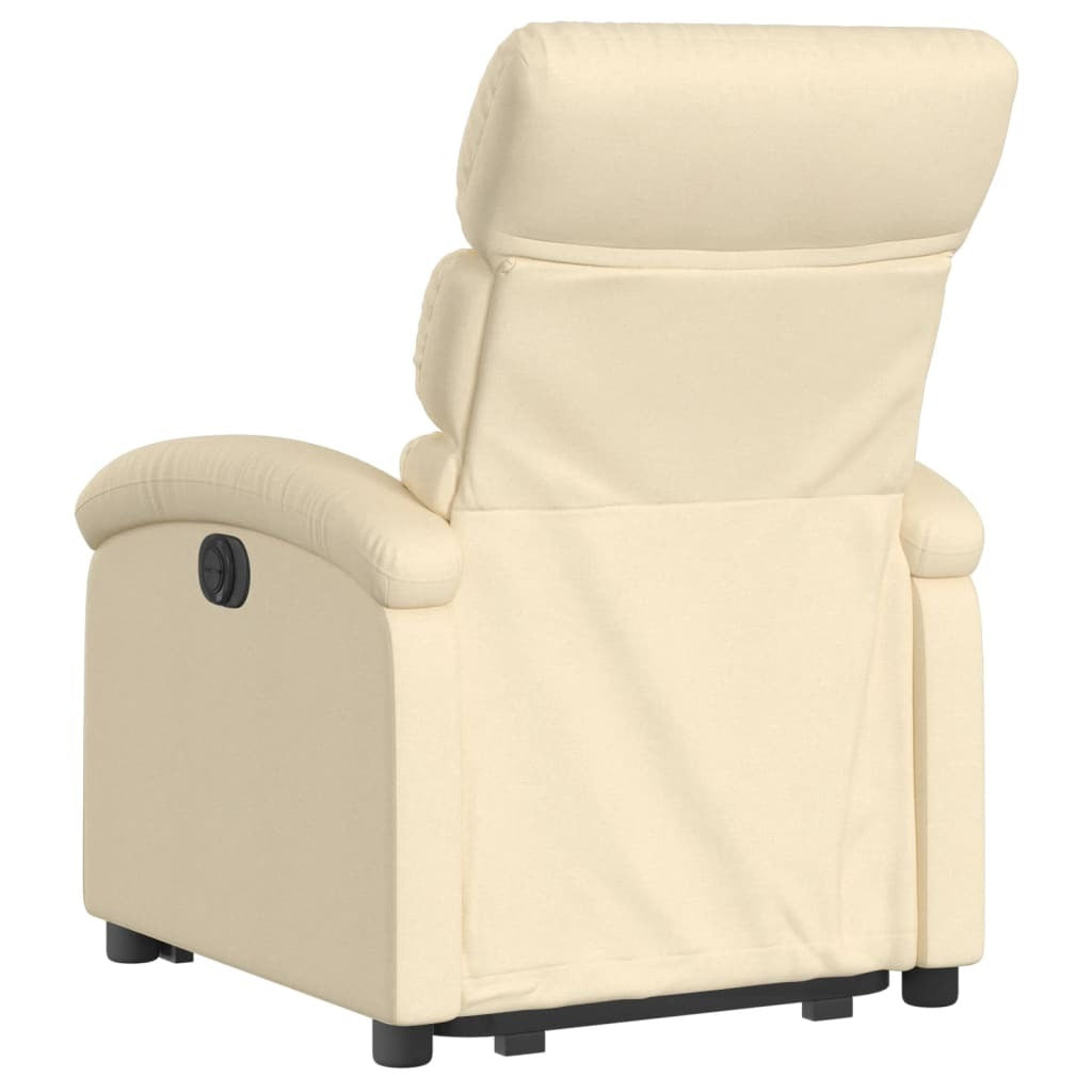 Electric Stand up Recliner Chair Cream Fabric