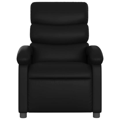 Recliner Chair Black Faux Leather