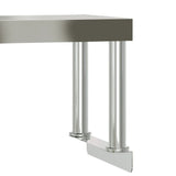 Kitchen Work Table with Overshelf 43.3"x21.7"x47.2" Stainless Steel