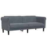 3 Piece Sofa Set Dark Gray Velvet