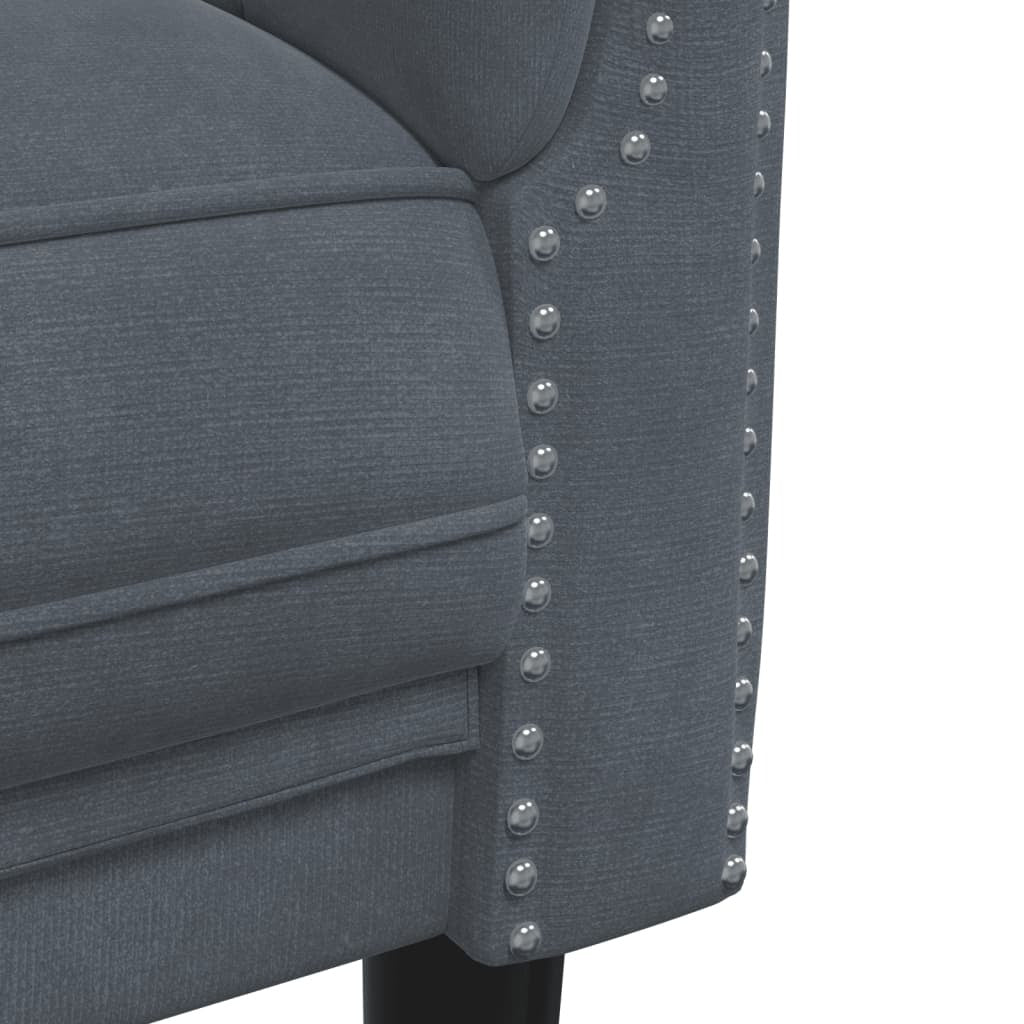 3 Piece Sofa Set Dark Gray Velvet