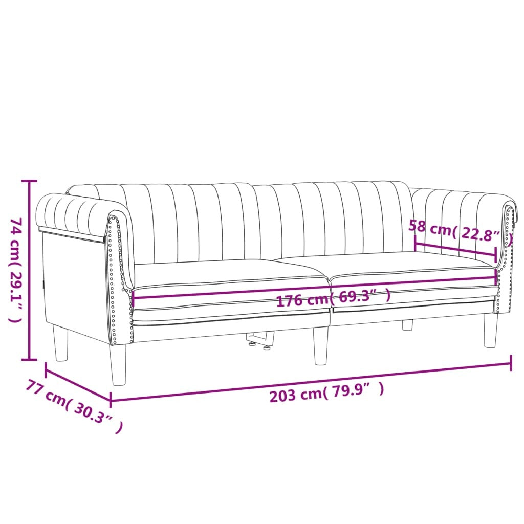 3 Piece Sofa Set Dark Gray Velvet