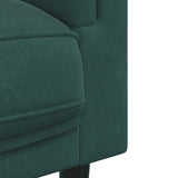 3 Piece Sofa Set with Pillows Dark Green Velvet