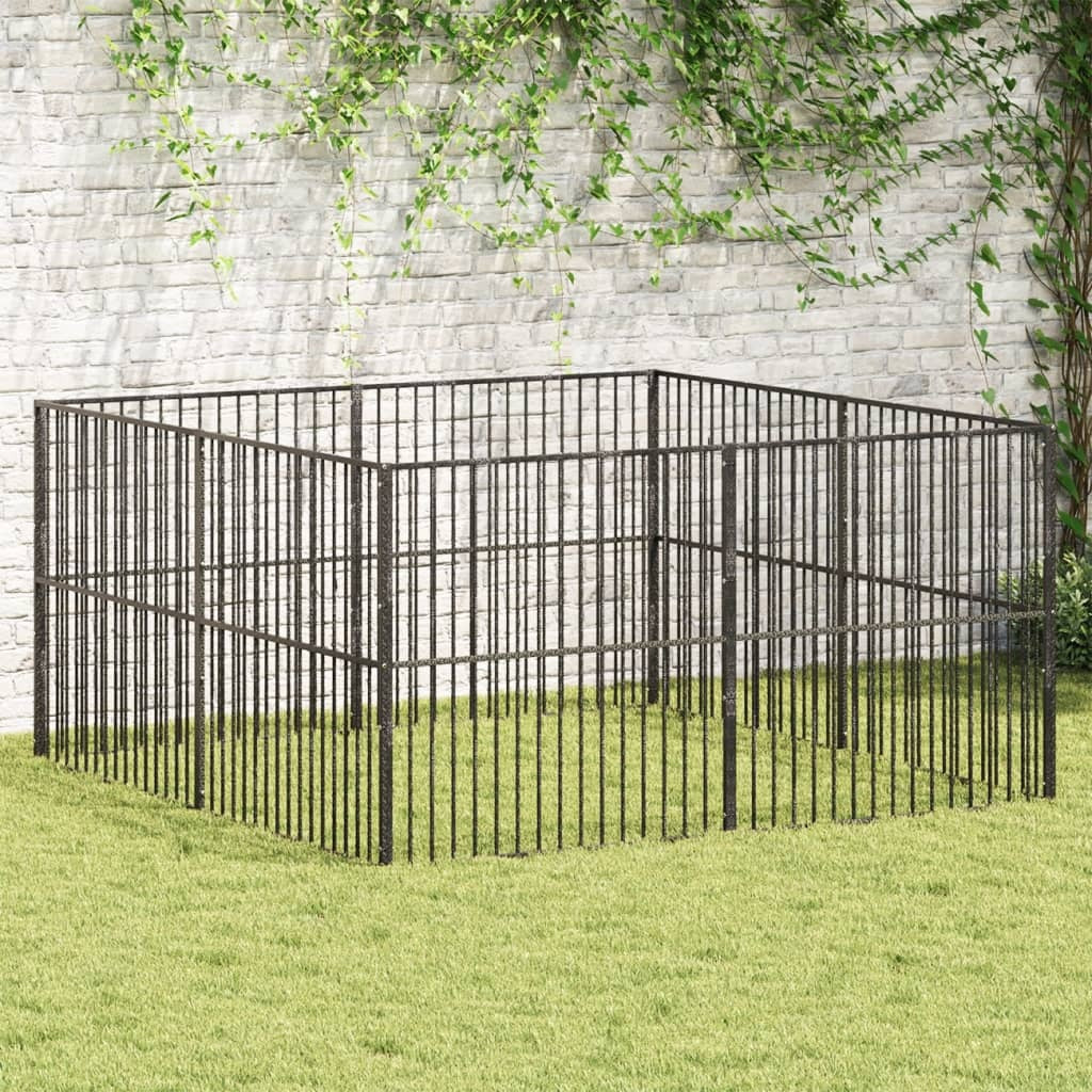 Dog Playpen Black Galvanized steel Large Sturdy Dog Playpen
