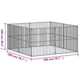 Dog Playpen Black Galvanized steel Large Sturdy Dog Playpen