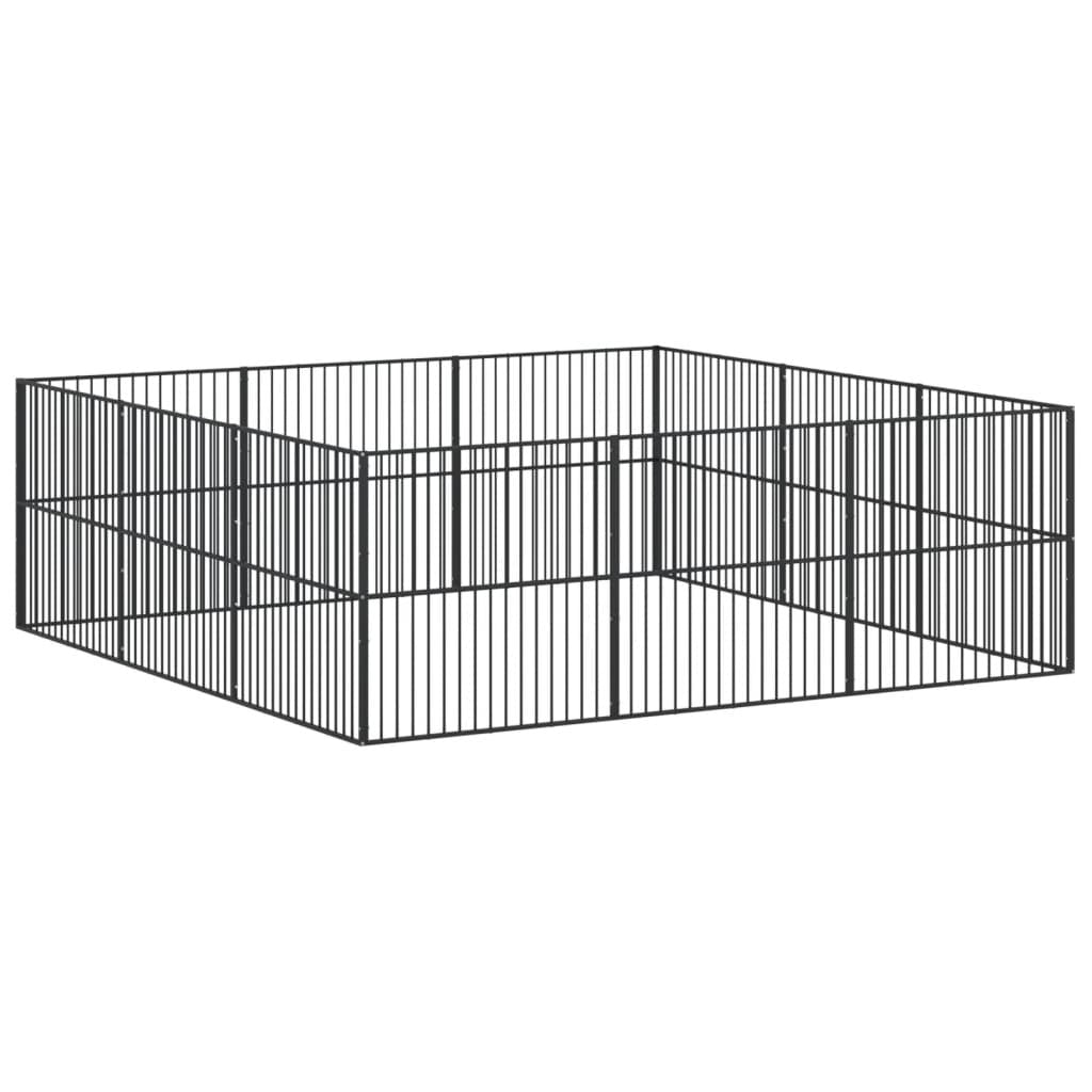 Dog Playpen Black Galvanized Steel Large Heavy Duty Dog Playpen