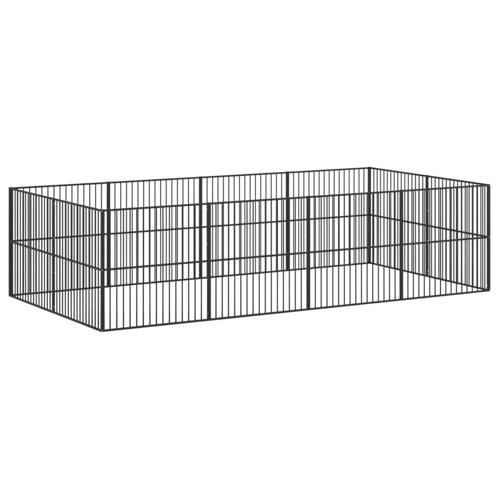 Dog Playpen Black Galvanized Steel Large Heavy Duty Dog Playpen