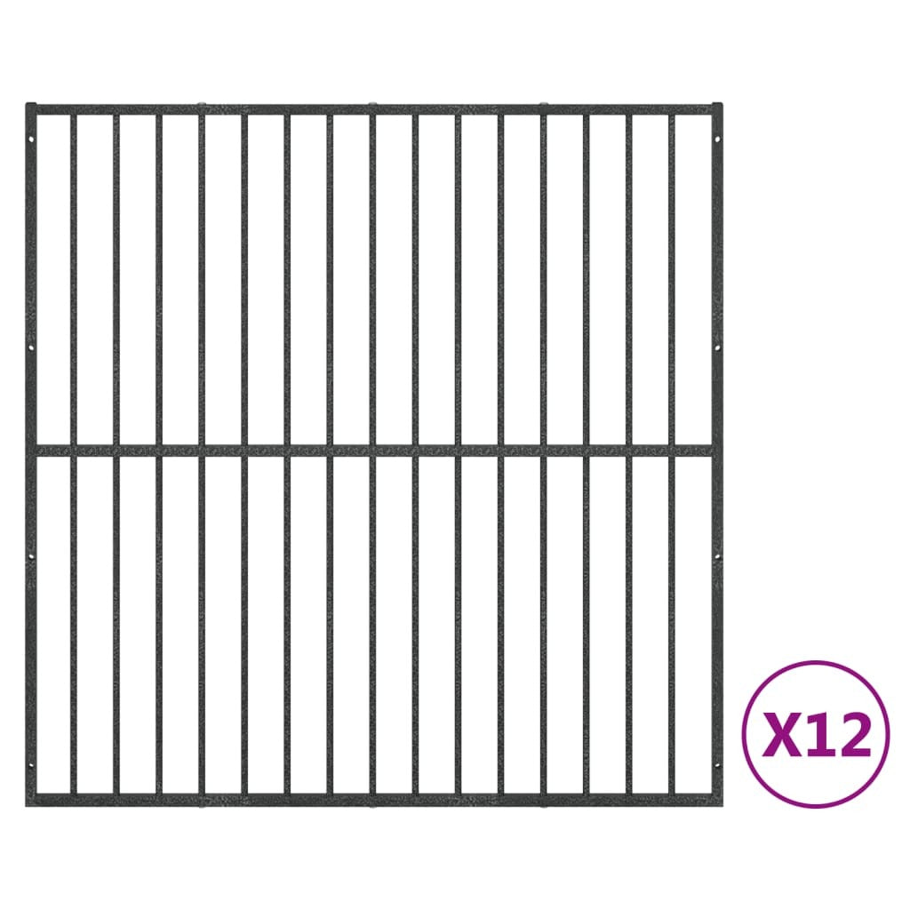 Dog Playpen Black Galvanized Steel Large Heavy Duty Dog Playpen