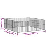 Dog Playpen Black Galvanized Steel Large Heavy Duty Dog Playpen