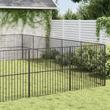 Dog Playpen Black Galvanized steel Large Durable Dog Playpen