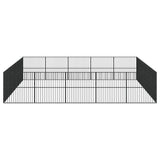 Dog Playpen Black Galvanized steel Large Durable Dog Playpen