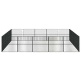 Dog Playpen Black Galvanized steel Large Durable Dog Playpen