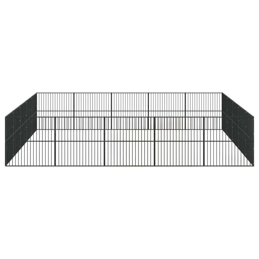 Dog Playpen Black Galvanized steel Large Durable Dog Playpen
