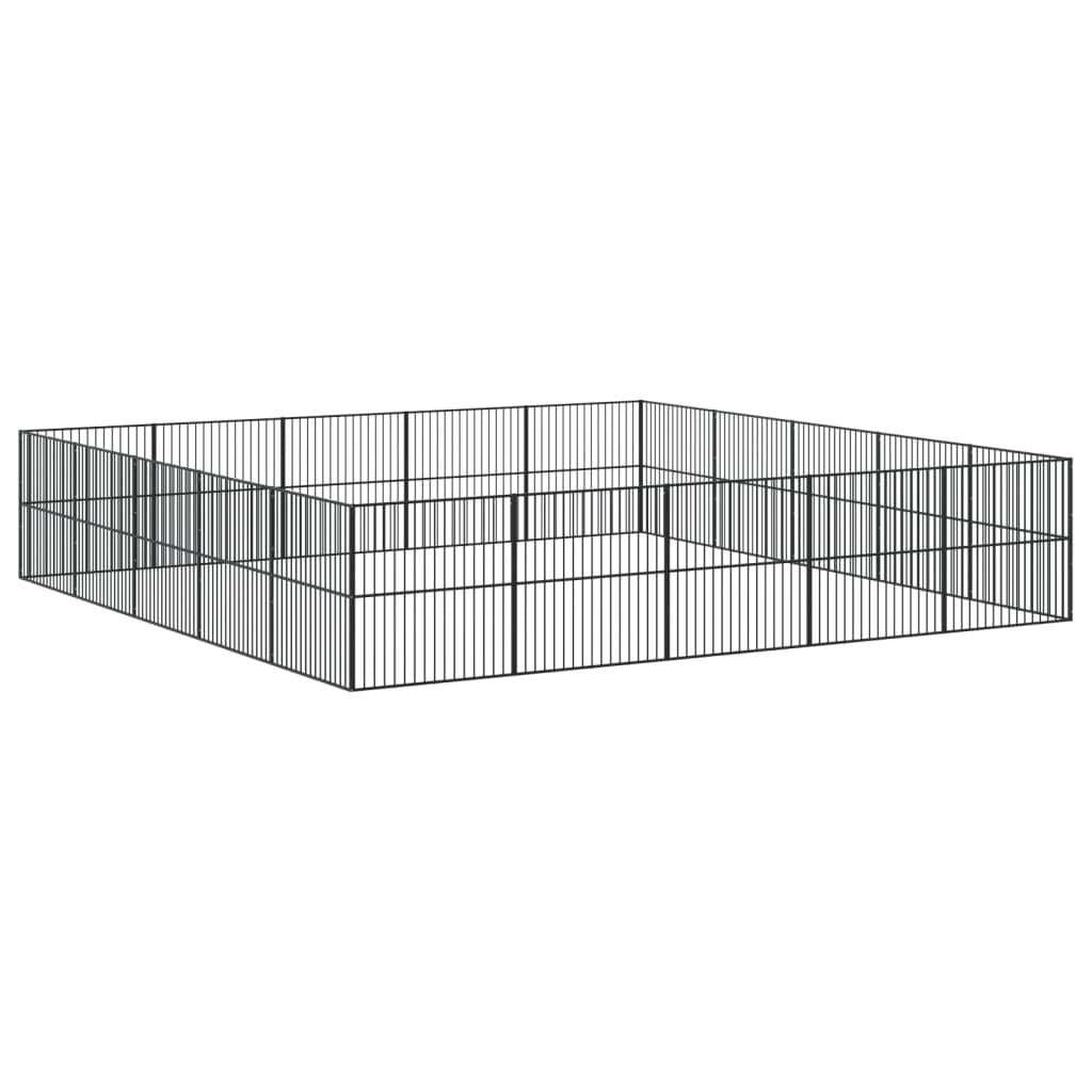 Dog Playpen Black Galvanized steel Large Durable Dog Playpen