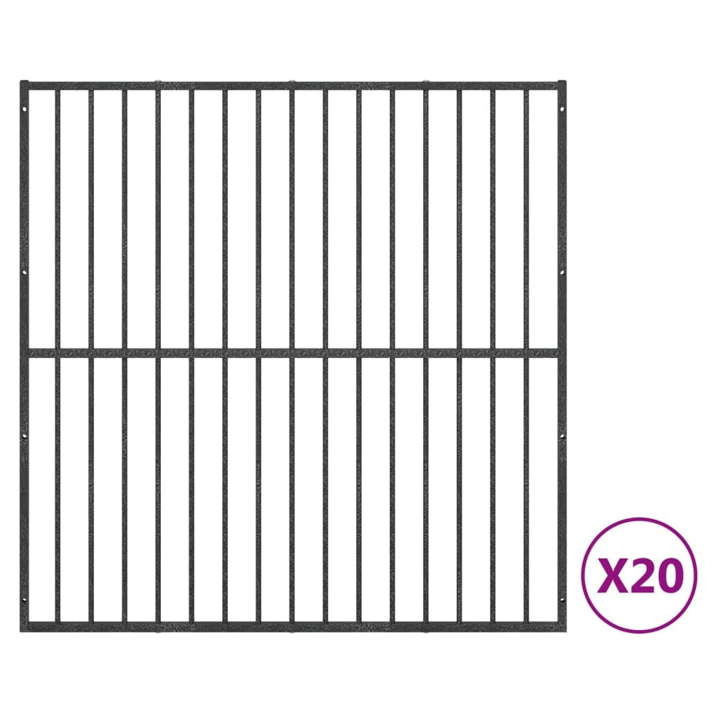 Dog Playpen Black Galvanized steel Large Durable Dog Playpen