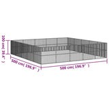 Dog Playpen Black Galvanized steel Large Durable Dog Playpen