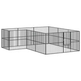 Dog Playpen Black Galvanized Steel Large Durable Dog Playpen