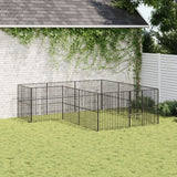 Dog Playpen Black Galvanized Steel Large Durable Dog Playpen