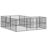 Dog Playpen Black Galvanized Steel Large Durable Dog Playpen