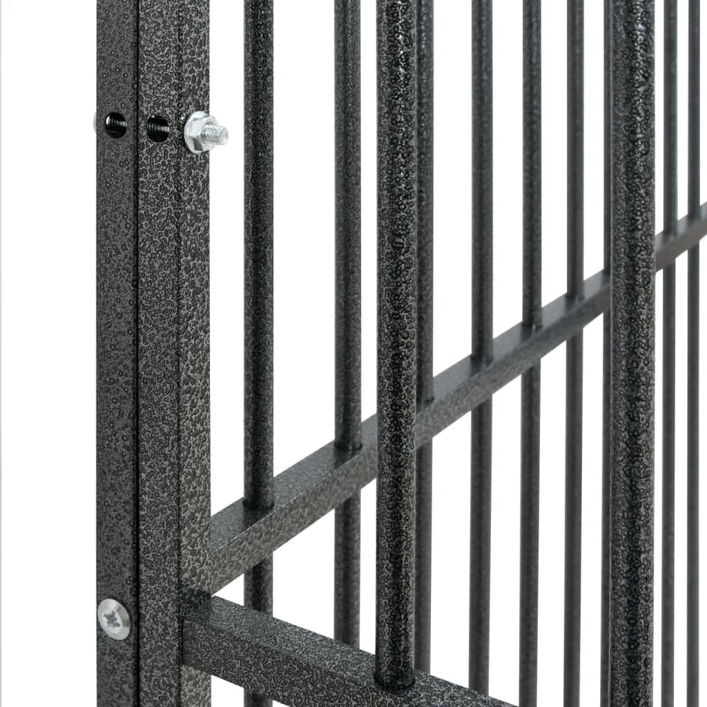 Dog Playpen Black Galvanized Steel Large Durable Dog Playpen