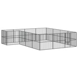 Dog Playpen Black Galvanized Steel Large Durable Dog Playpen