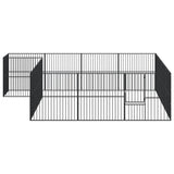 Dog Playpen Black Galvanized Steel Large Durable Dog Playpen