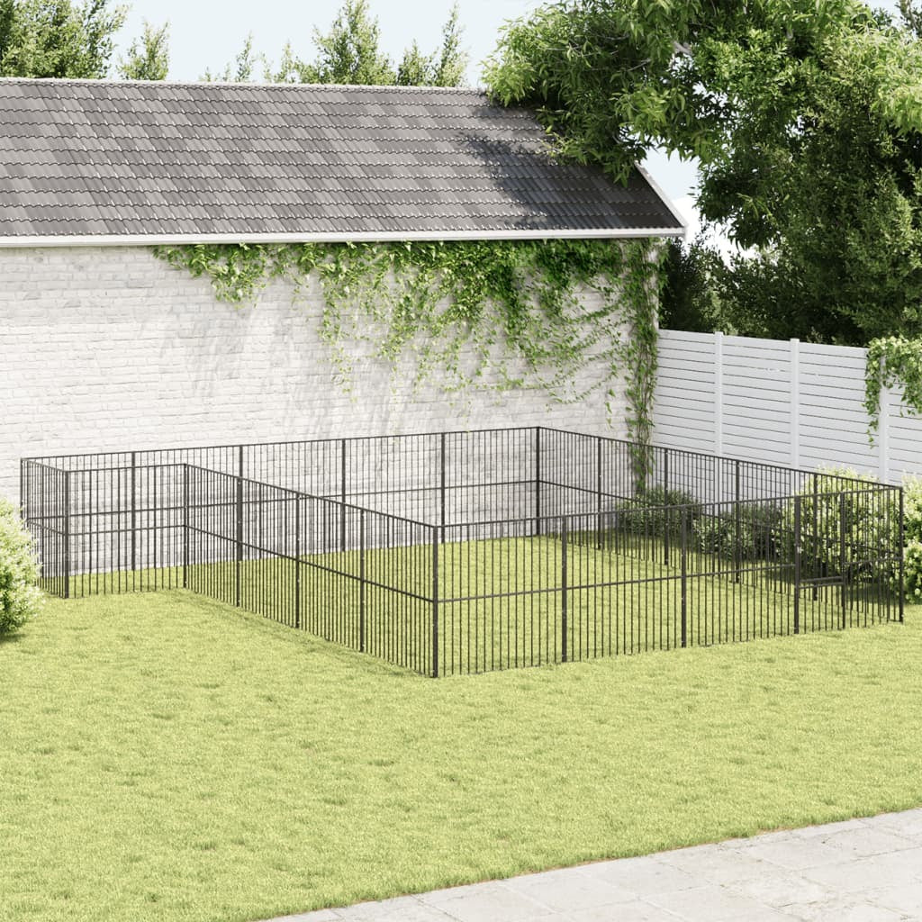 Dog Playpen Black Galvanized Steel Large Heavy Duty Dog Playpen