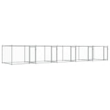 Dog Cage with Doors Gray 32.8'x6.6'x4.9'Galvanized Steel