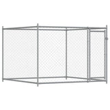 Dog Cage with Doors Gray 32.8'x6.6'x4.9'Galvanized Steel