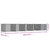Dog Cage with Doors Gray 32.8'x6.6'x4.9'Galvanized Steel