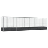 Aviary with Extension Silver 328.5"x42.1"x83.5" Steel