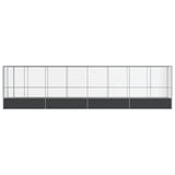 Aviary with Extension Silver 328.5"x42.1"x83.5" Steel