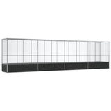 Aviary with Extension Silver 328.5"x42.1"x83.5" Steel