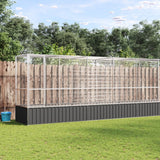 Aviary with Extension Silver 328.5"x42.1"x83.5" Steel