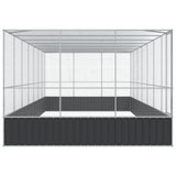 Aviary with Extension Silver 285.4"x120.9"x83.5" Steel