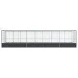 Aviary with Extension Silver 366.9"x120.9"x83.5" Steel