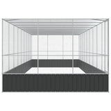 Aviary with Extension Silver 366.9"x120.9"x83.5" Steel