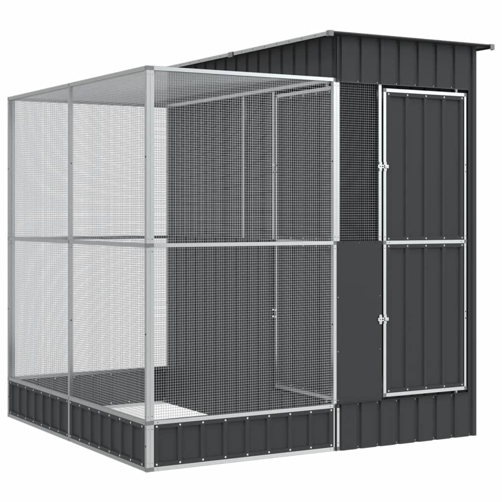 Aviary with Extension Silver 82.3x79.9x85.0" Steel
