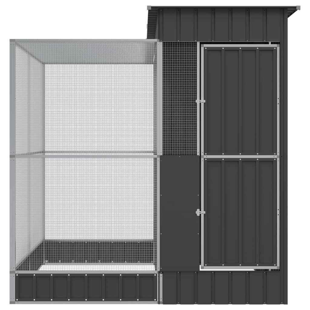 Aviary with Extension Silver 82.3x79.9x85.0" Steel