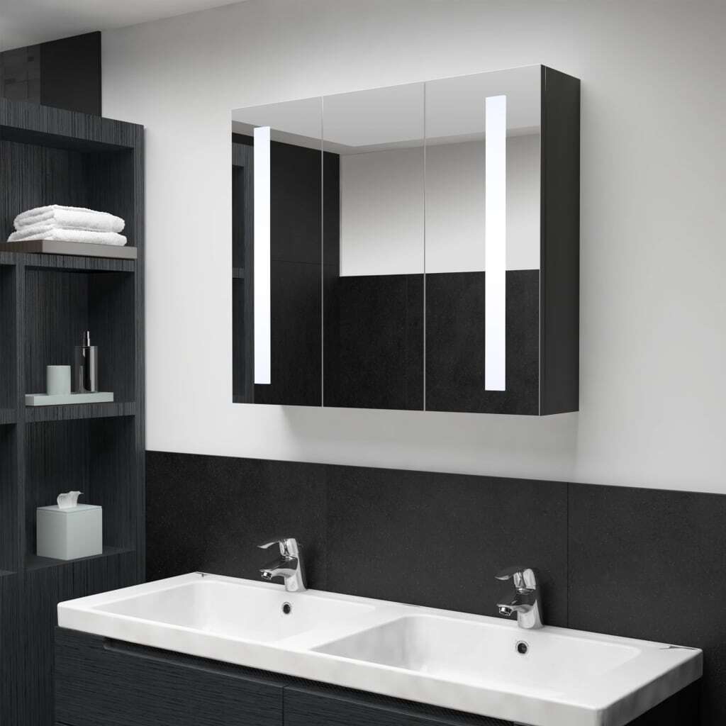 LED Bathroom Mirror Cabinet 35"x5.5"x24.4