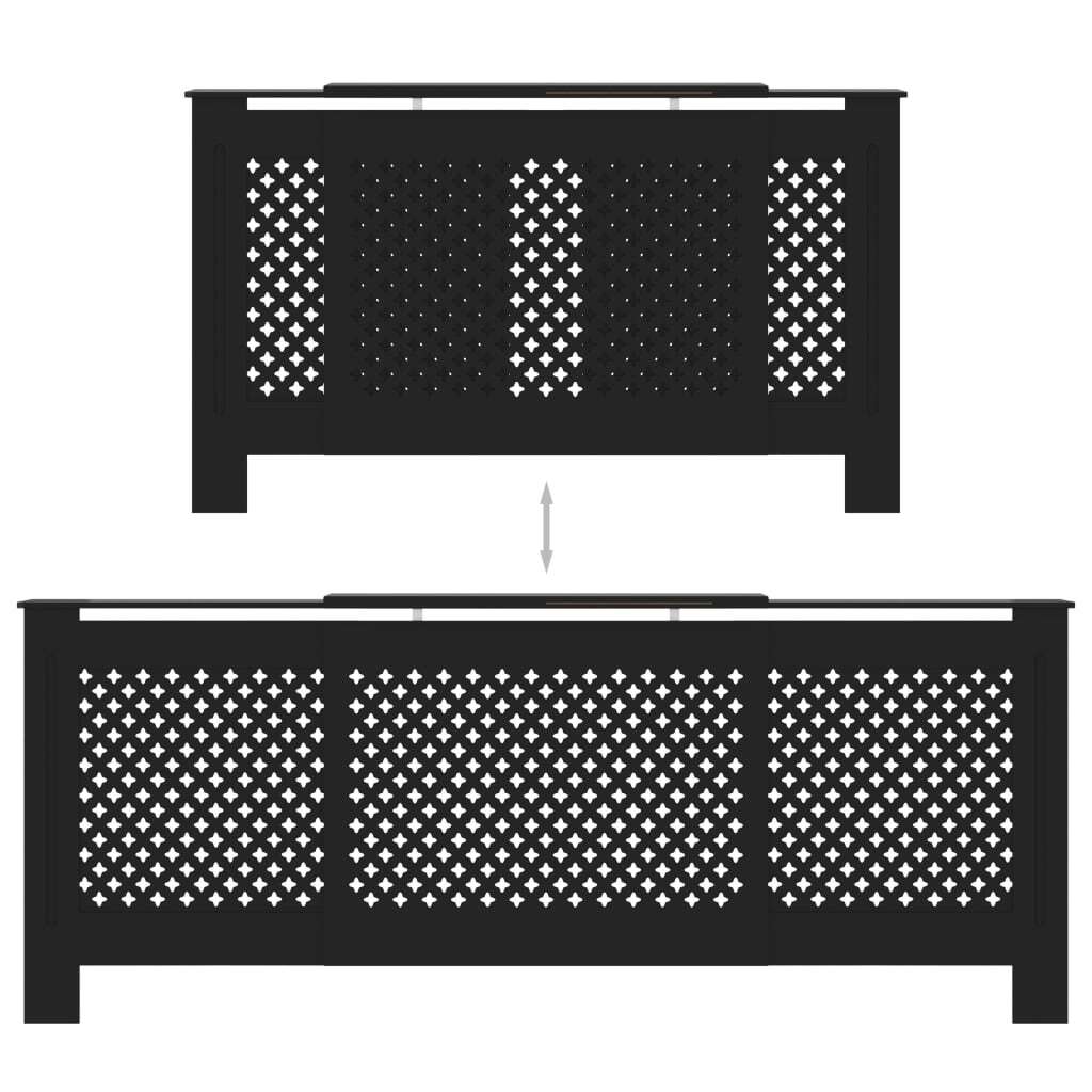 MDF Radiator Cover Black 80.7