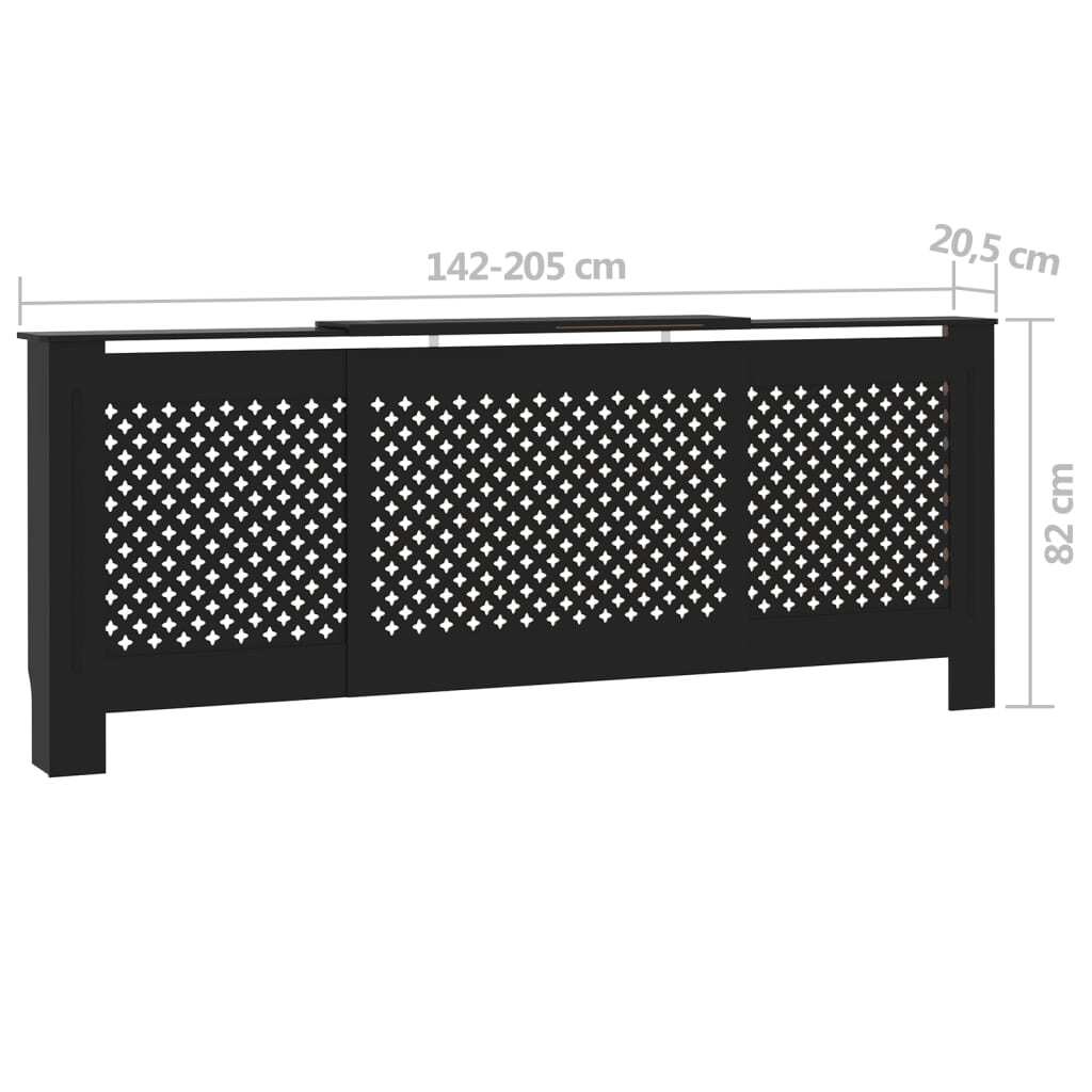 MDF Radiator Cover Black 80.7
