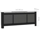 MDF Radiator Cover Black 80.7