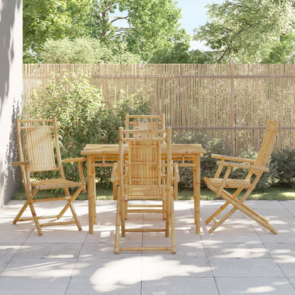 Folding Patio Chairs 4 pcs 20.9"x26"x39" Bamboo