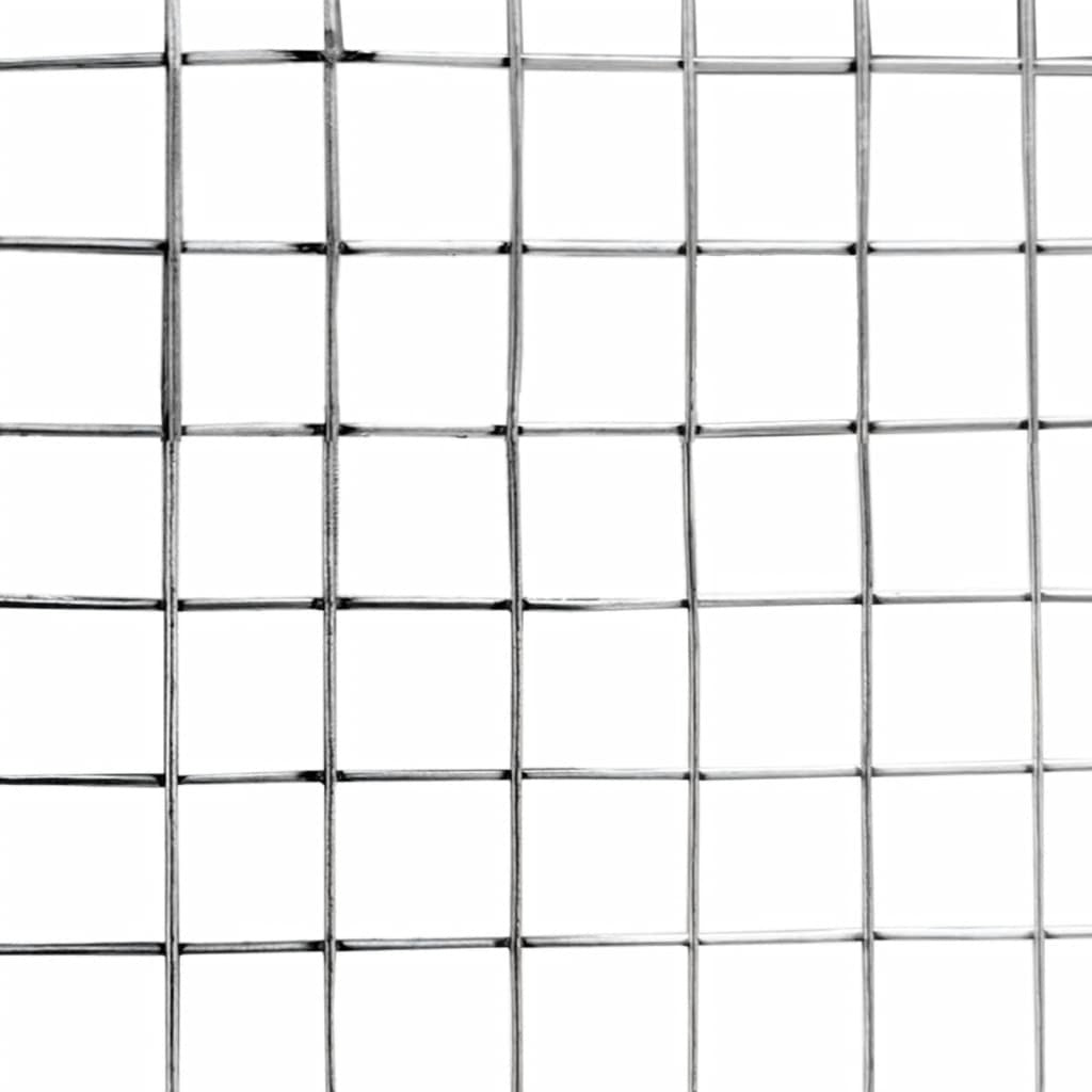 Chicken Cage with Roof and Door Silver Galvanized Steel