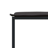 9 Piece Patio Dining Set with Cushions Black Textilene
