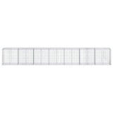 Gabion Basket with Cover 275.6"x19.7"x39.4" Galvanized Iron